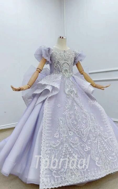 lavender flower girl dresses 1204-001