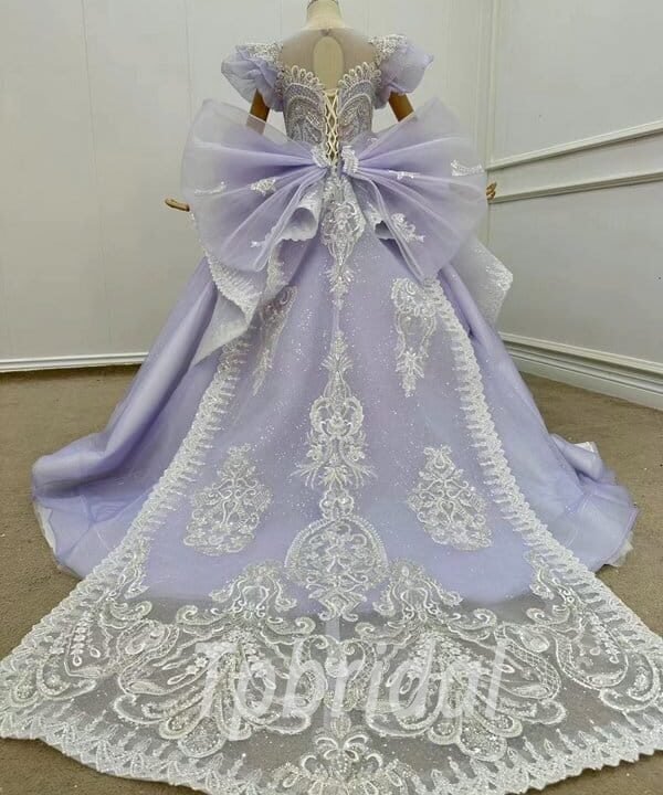 lavender flower girl dresses 1204-003