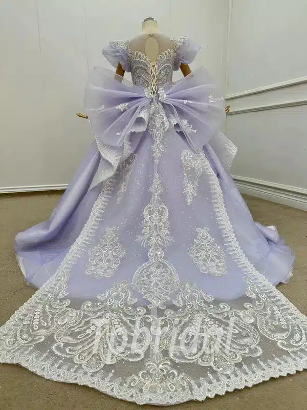 lavender flower girl dresses 1204-003