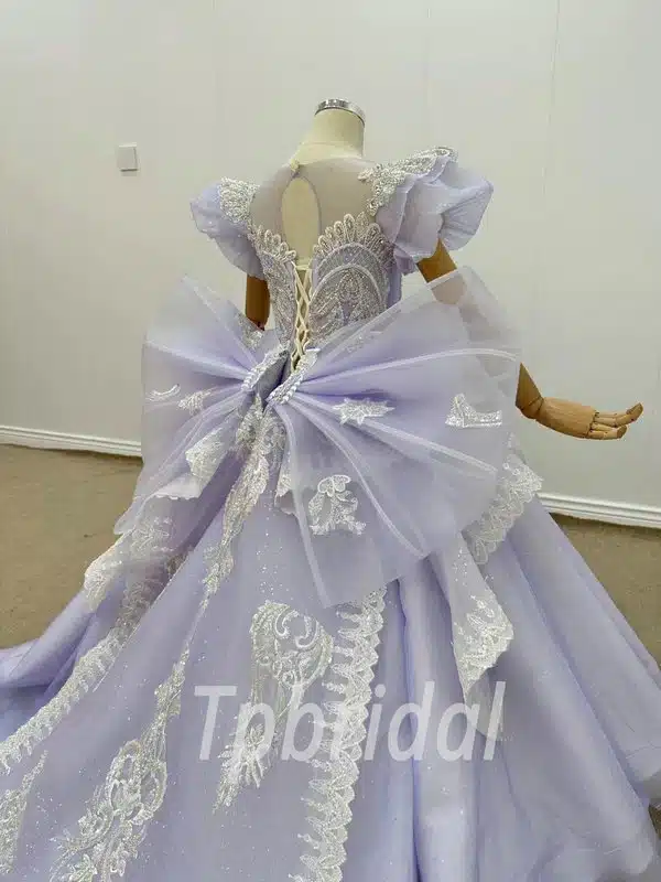 lavender flower girl dresses 1204-004
