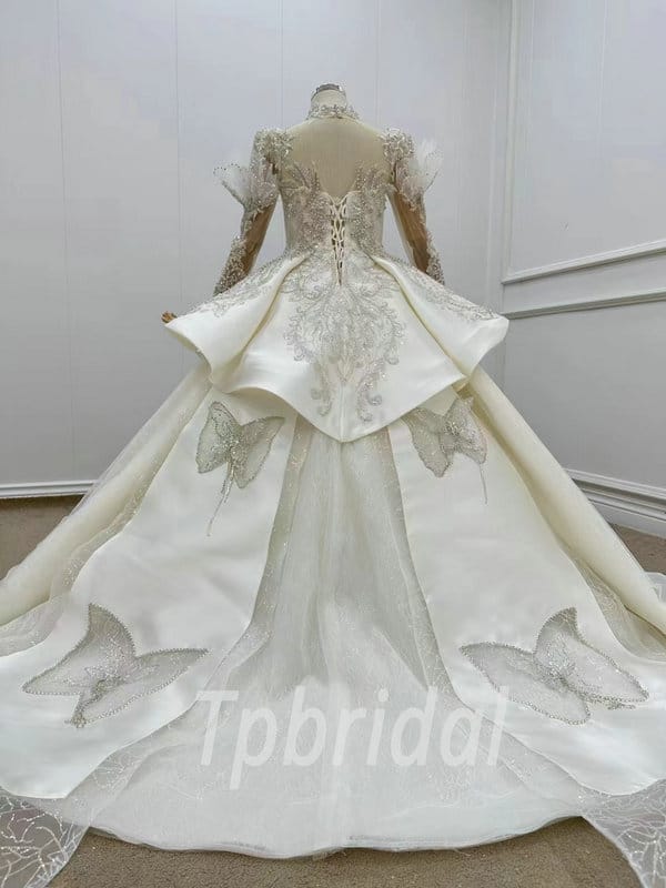 long sleeve flower girl dress 1205-002