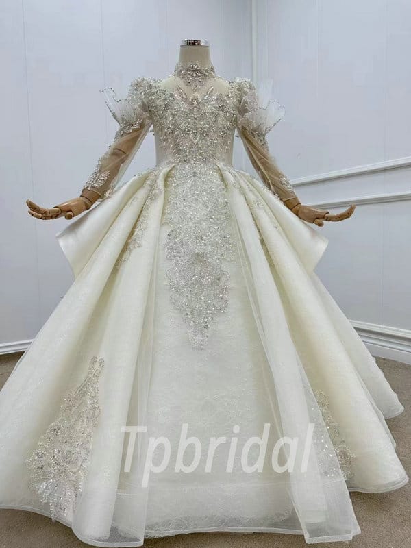 long sleeve flower girl dress 1205-004