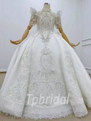 white flower girl dress 1210-001