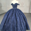 dark blue wedding dress 1246-001