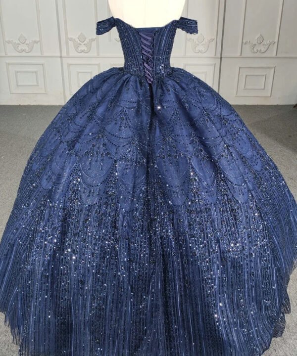 dark blue wedding dress 1246-005