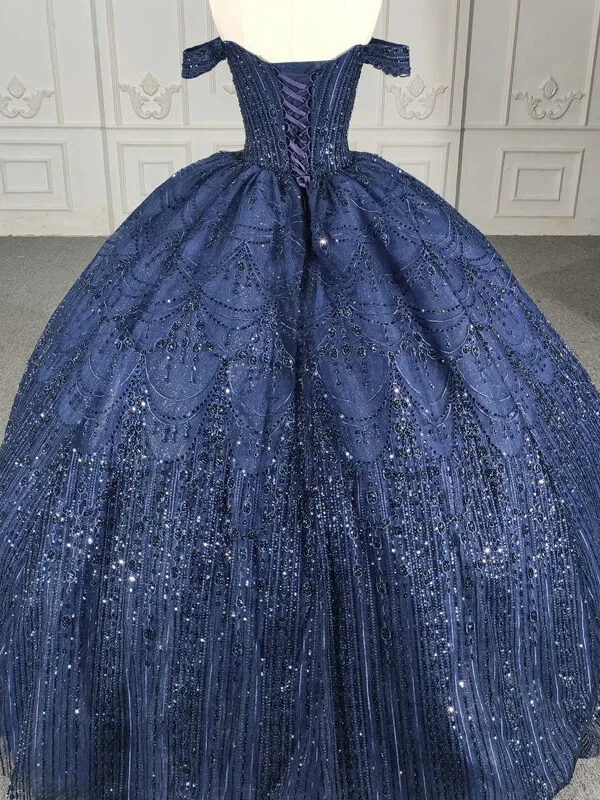 dark blue wedding dress 1246-005