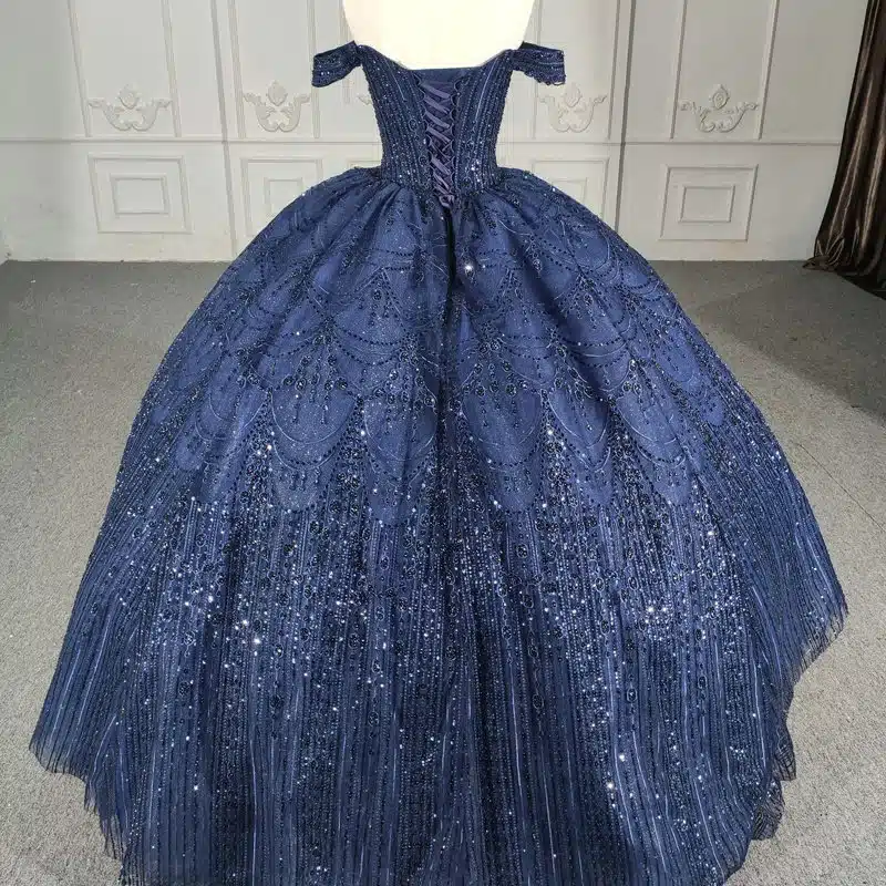 dark blue wedding dress 1246-005
