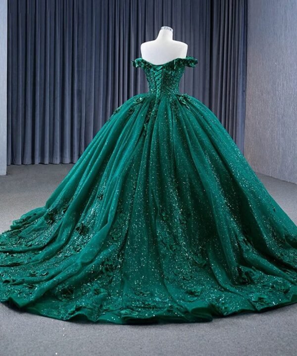 dark green quince dress 1226-06