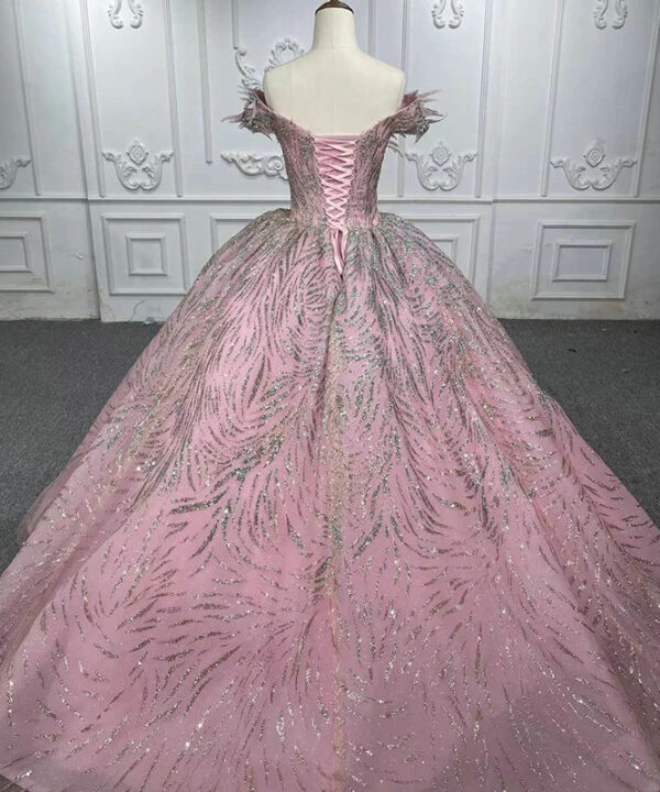 pink and gold quinceanera dresses 1254-04