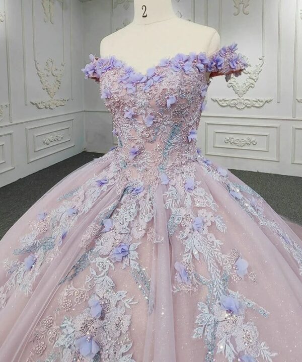pink and purple quinceanera dress 1241-02