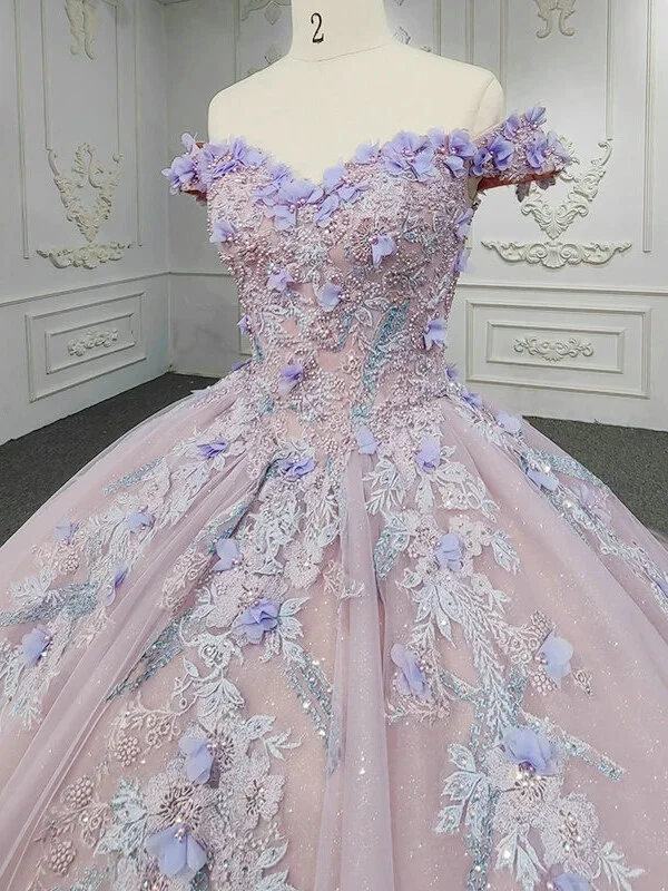 pink and purple quinceanera dress 1241-02