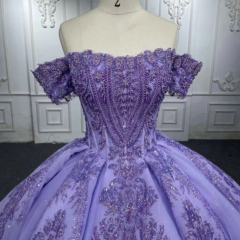 Purple Ball Gown Wedding Dress Princess Quinceanera Dress