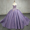purple color wedding dress 1252-05