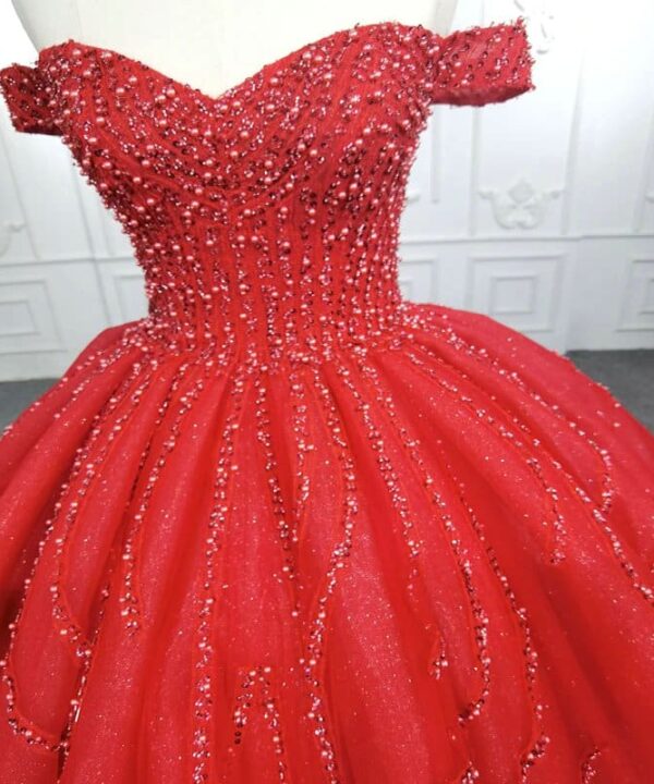 red princess ball gown 1240-01