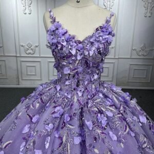 3d flower wedding dress 1256-04