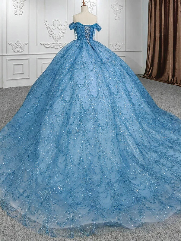 Baby Blue wedding dress 1292-01