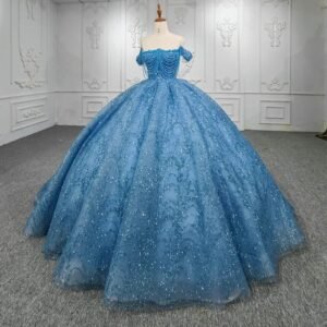 Baby Blue wedding dress 1292-02