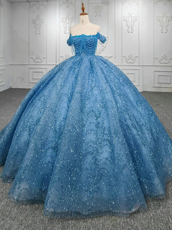 Baby Blue wedding dress 1292-02