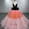 black and pink ball gown 1312-01