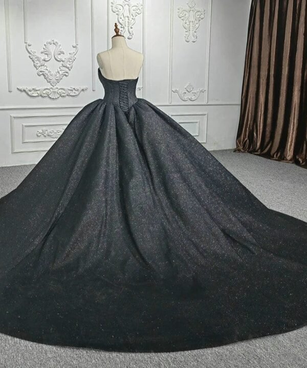 black gown for wedding 1294-01