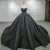black gown for wedding 1294-02