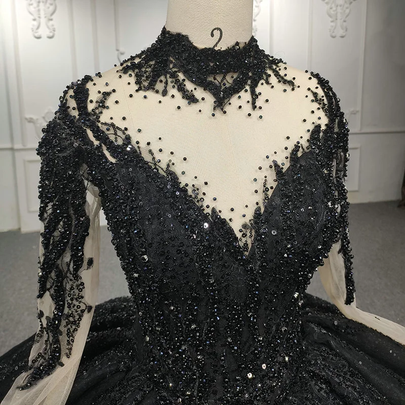 black wedding gowns 1273-01