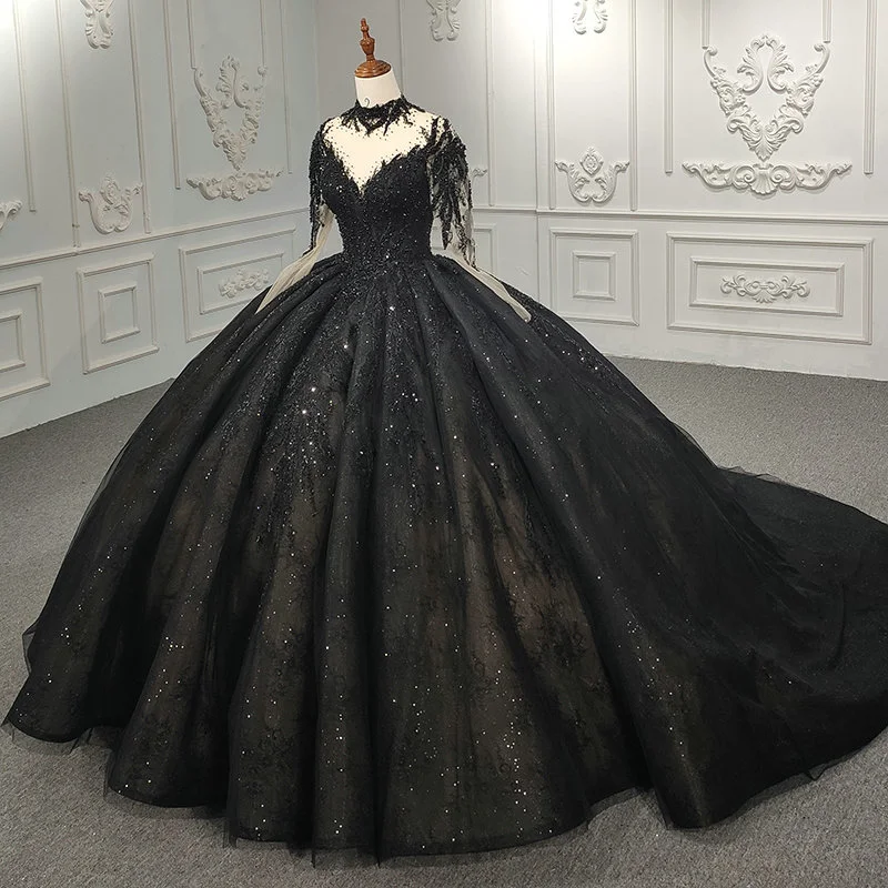 black wedding gowns 1273-02