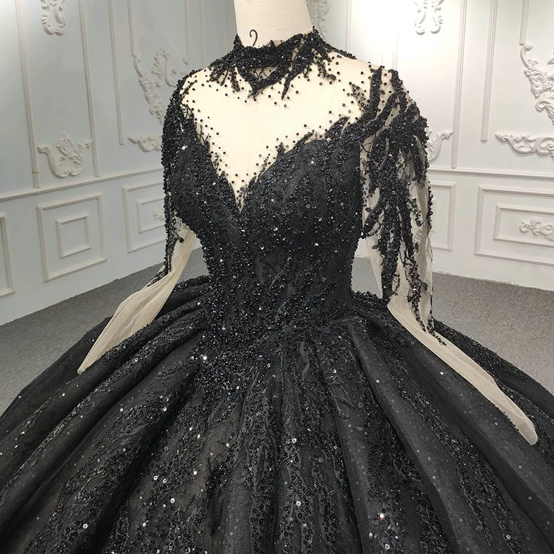 black wedding gowns 1273-03