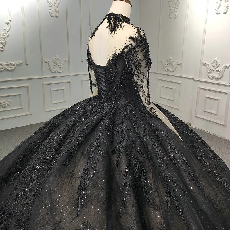 black wedding gowns 1273-04