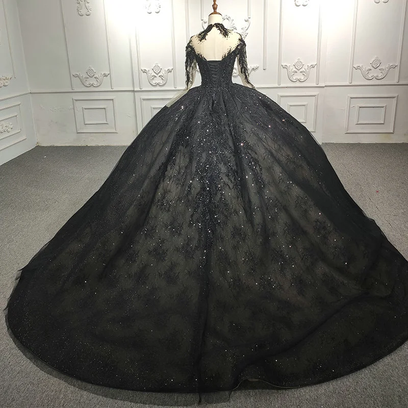 black wedding gowns 1273-05