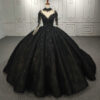 black wedding gowns 1273-06