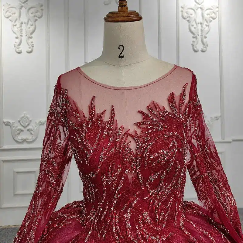 burgundy wedding dress 1302-06