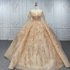 champagne gold wedding dress 1291-03