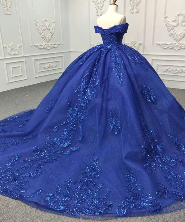 dark blue wedding dress 1267-02