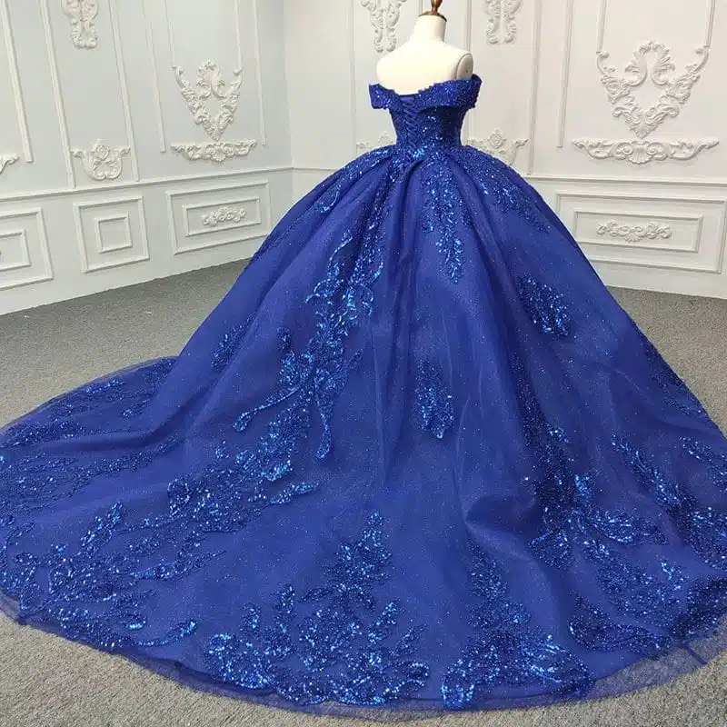 dark blue wedding dress 1267-02