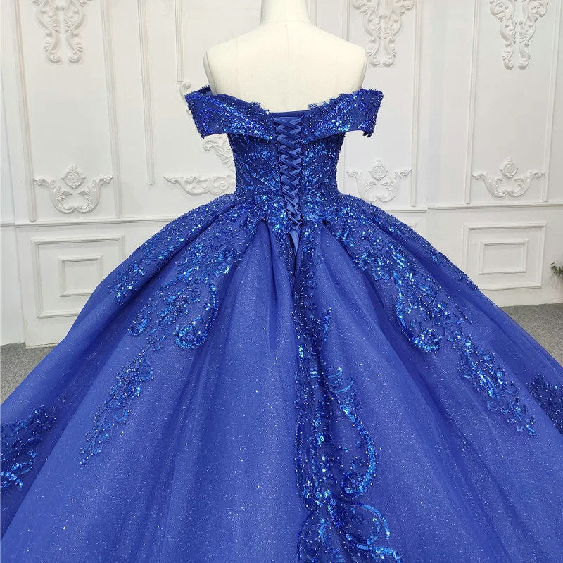 Dark Blue Wedding Dress Princess Quinceanera Dress