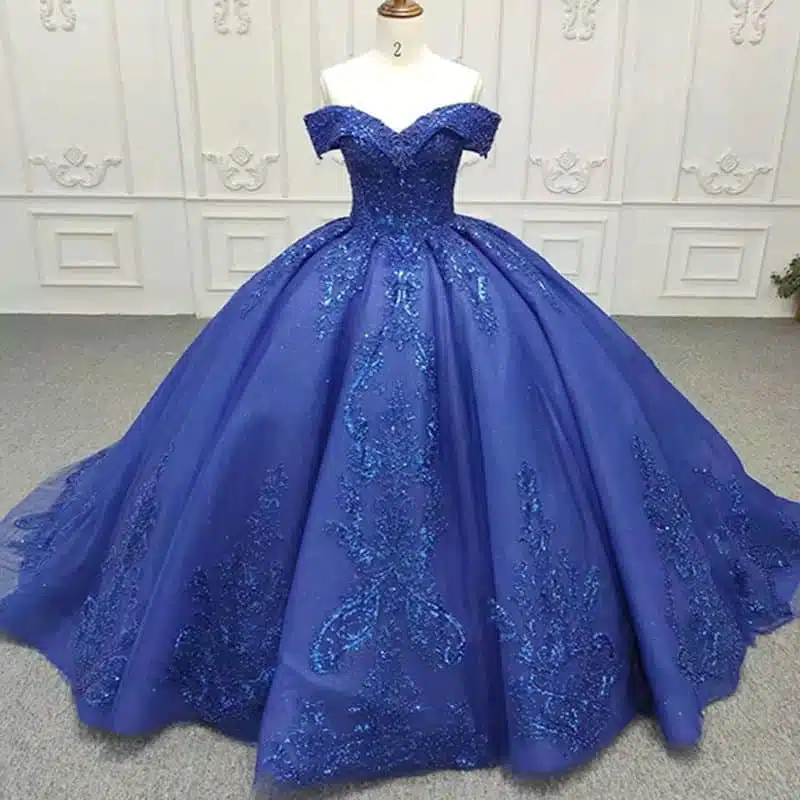 dark blue wedding dress 1267-06