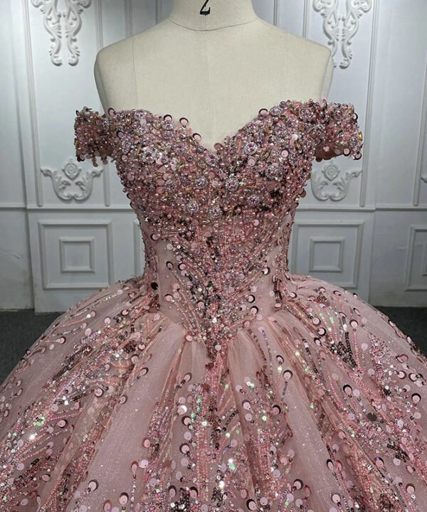 dusty rose color quinceanera dresses 1277-03