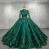 emerald green dress for wedding 1300-06