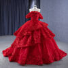 floral red quinceanera dresses 1326- 05