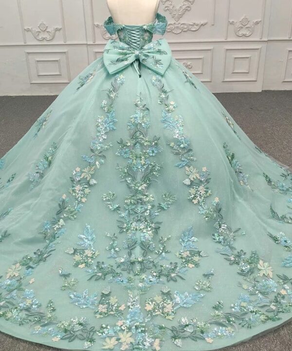 floral wedding dresses with color 1275-05