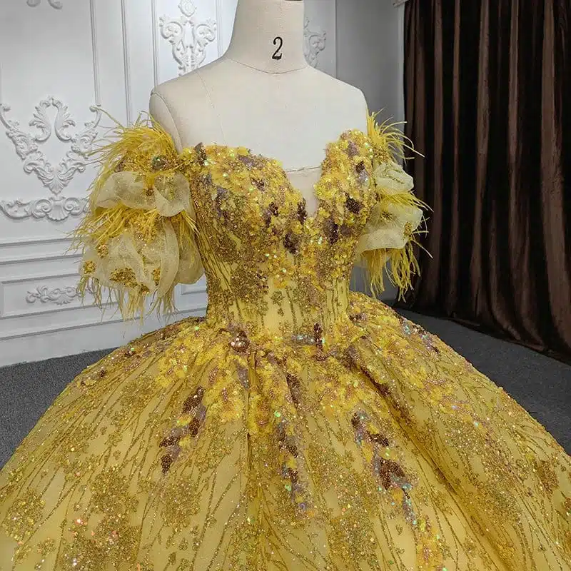 gold bridal gown 1313-05