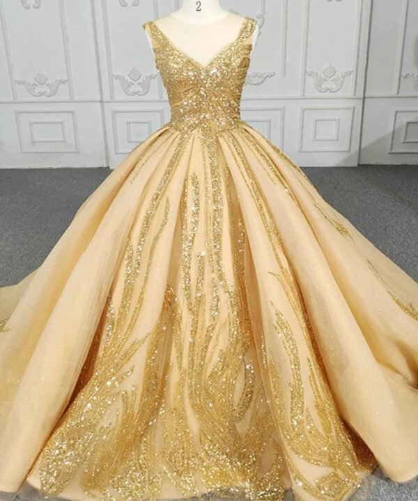 gold bridal gown 1321-03