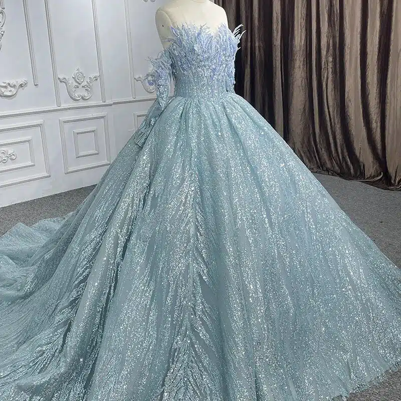 light blue bridal gown 1308-02
