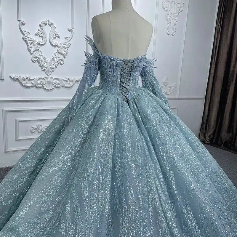 light blue bridal gown 1308-03