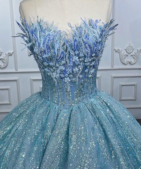 light blue bridal gown 1308-05