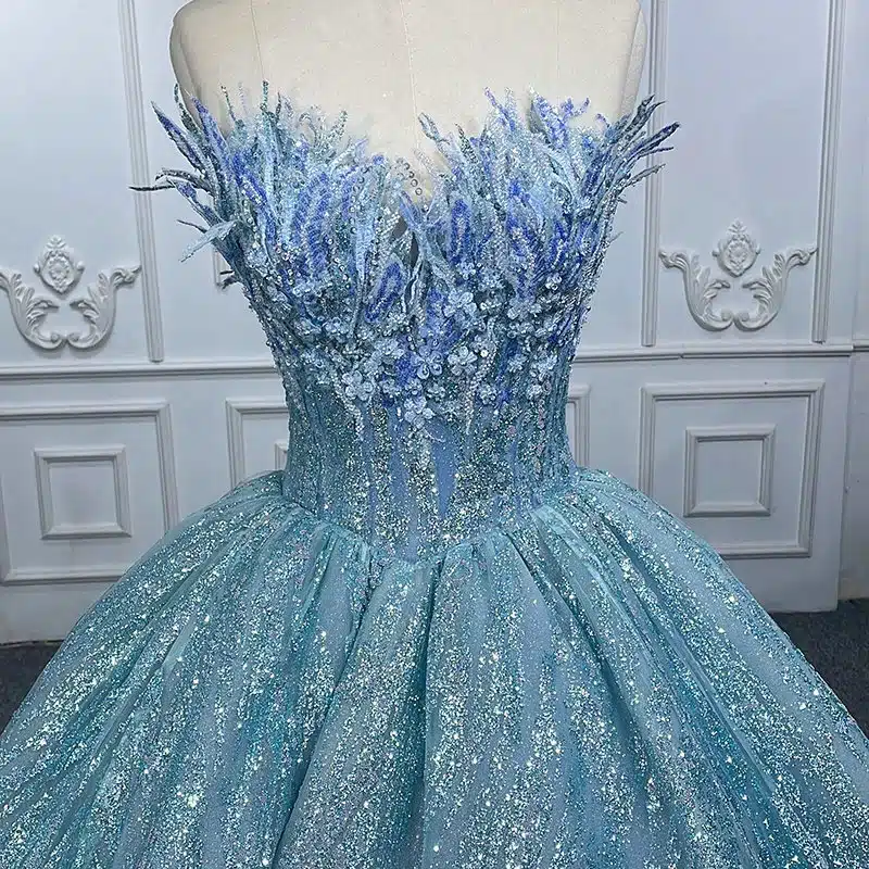 light blue bridal gown 1308-05