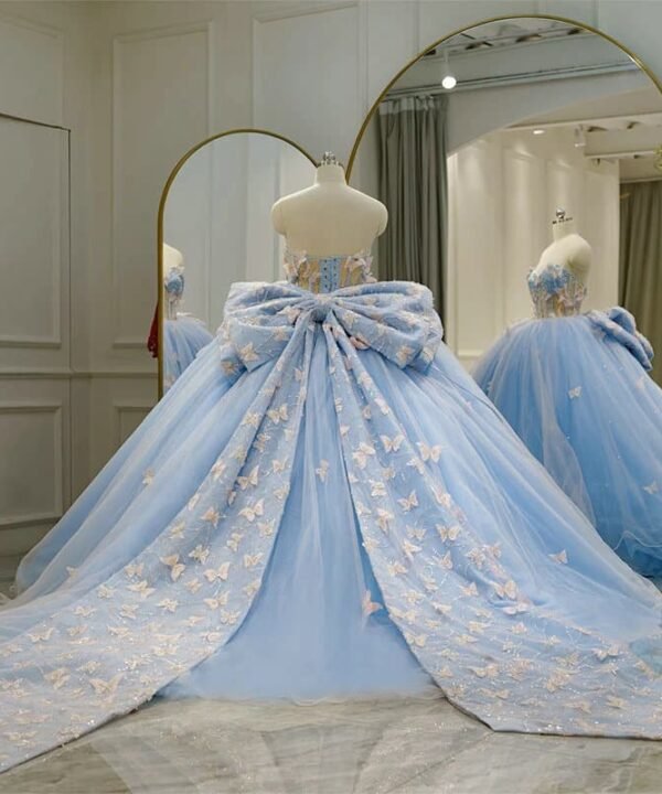 light blue wedding gown 1287-05