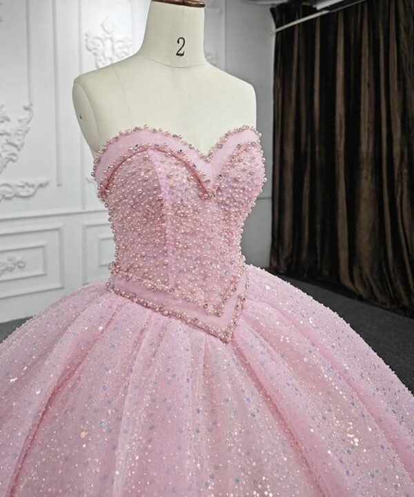 light pink wedding gown 1316-04