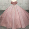 pink ball gown wedding dress 1324- 02